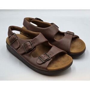 SAS Women's Relaxed Amber Brown Strap Sandals Size 8 W Tripad Comfort